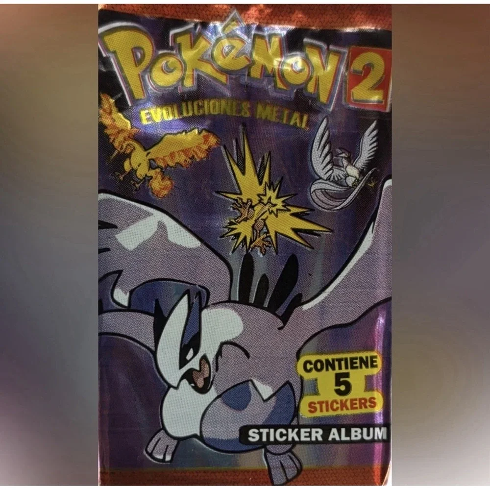 1 SEALED PACK ENVELOPE / 5 Stickers POKEMON Evolutions Johto 2022 PERU LUGIA